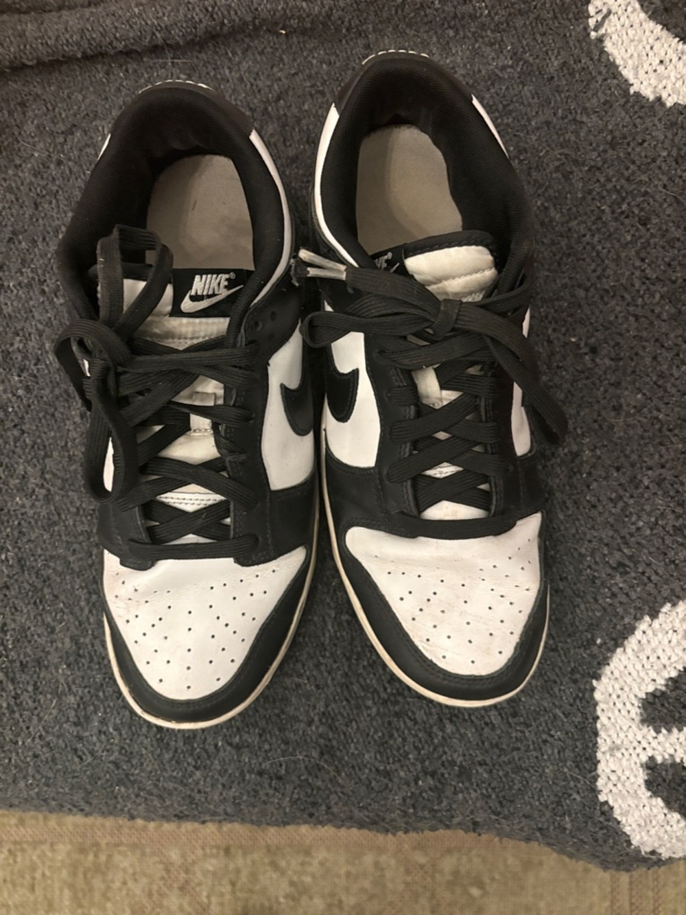 Nike Black and White Low-Top Swoosh Sneakers